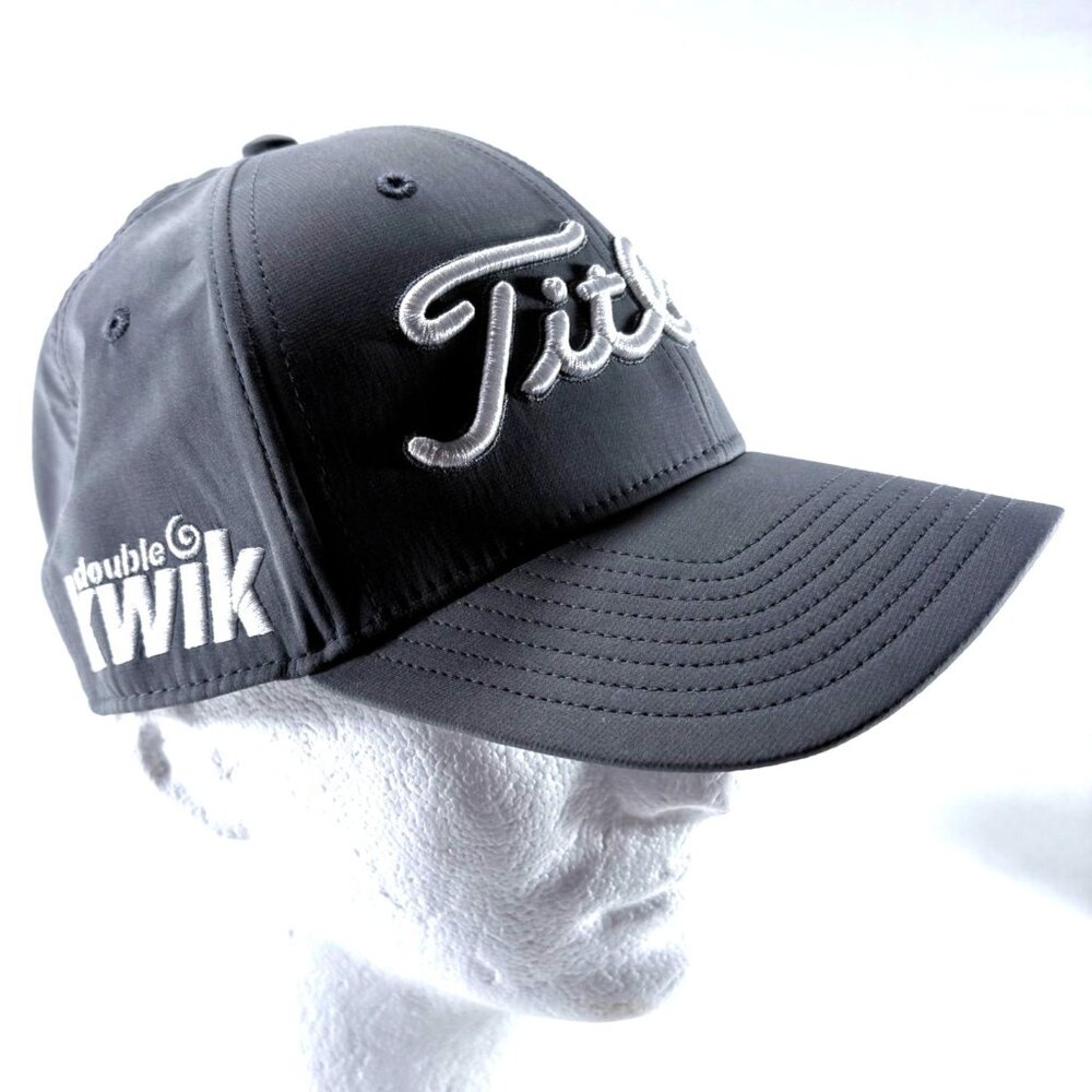 Titleist‎ 3D Embroidered Double Kwik Gray Buckle Strapback Mens Golf Hat
